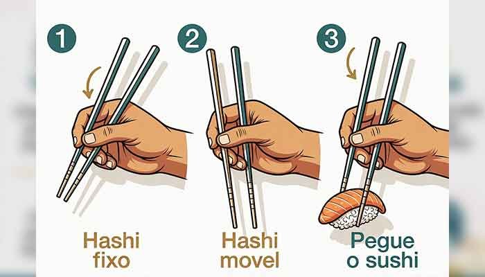 Comida Japonesa no Brasil: Guia Completo (2026) 3 como usar hashis hashi palitos japones passo a passo tutorial iniciante